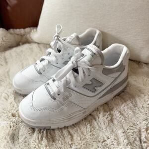 NEW BALANCE 550 White Gray Sneakers Size 6.5